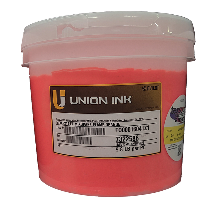 Clearance - Union Mixopake Ink Fluorescent Flame Orange - Gallon, Quarts