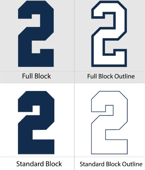 Number Stencil for Athletic Jerseys - "2"