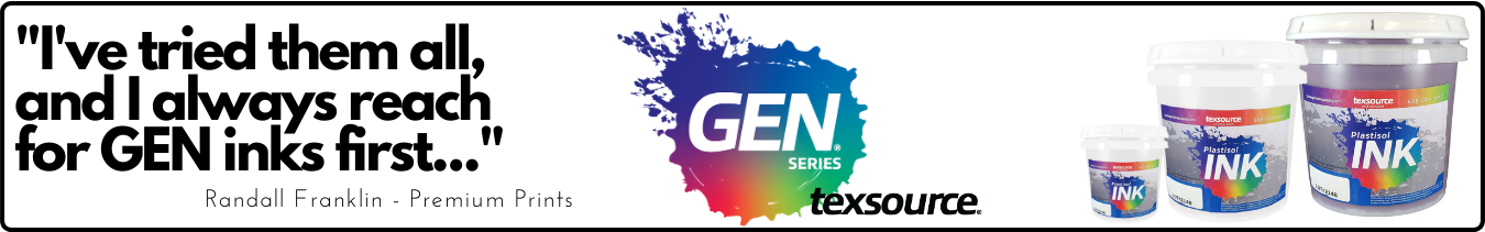 Texsource GEN Series Screen Printing Inks | Plastisol Inks