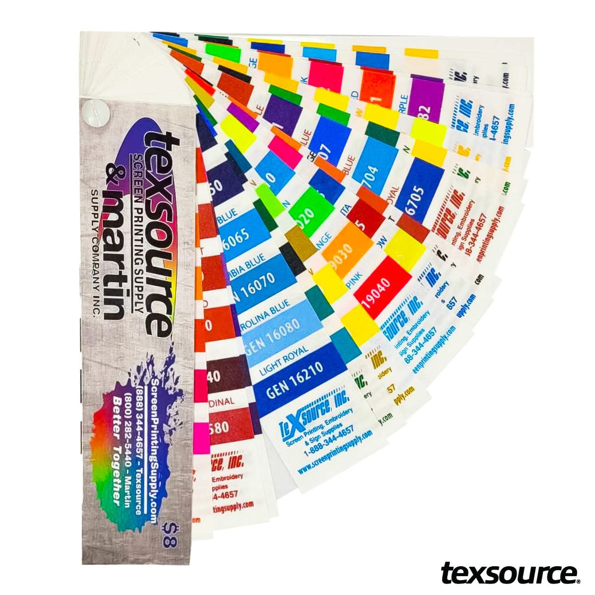 Texsource Printed Ink Color Chart | Plastisol Ink Color Chart ...