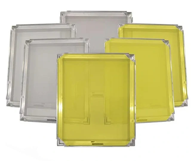 6 Pack 20 x 24 Aluminum Screen Printing Screens with 200 Yellow