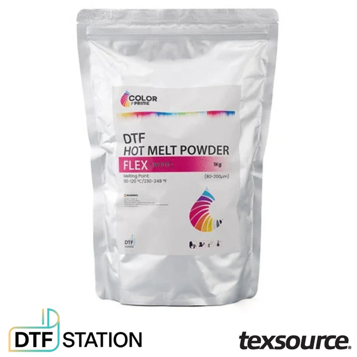 DTF Station Color Prime Flex Hot Melt Transfer Powder - White