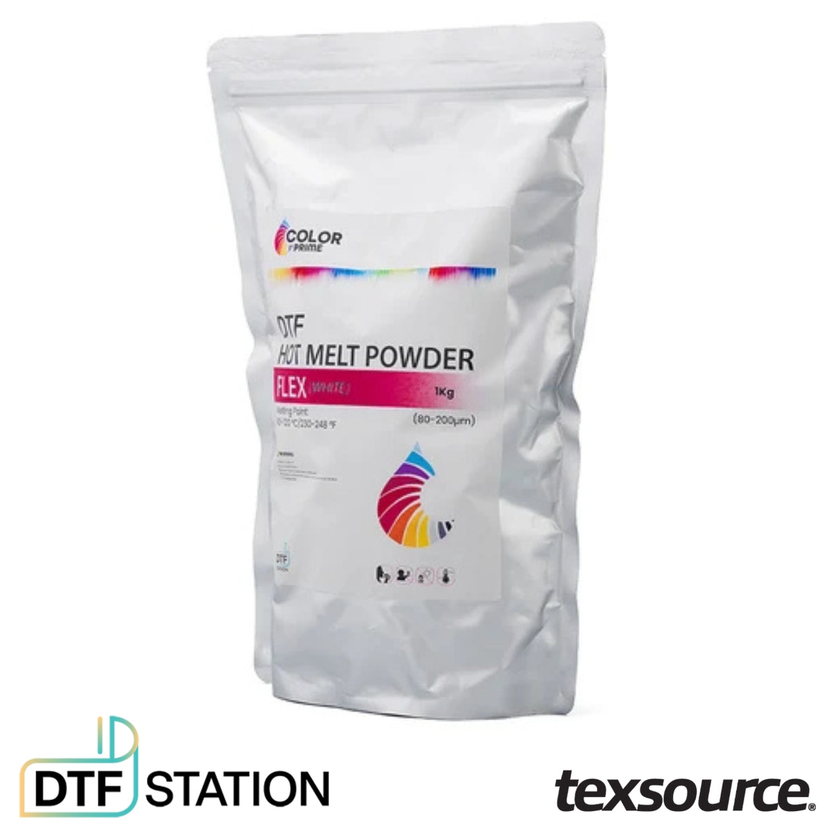 DTF Station Color Prime Flex Hot Melt Transfer Powder - White