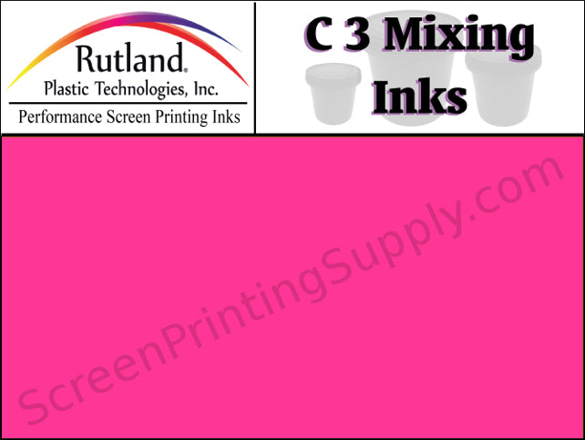 Rutland C3 Mixing Ink - Fluorescent Pink | Screen Printing Ink ...