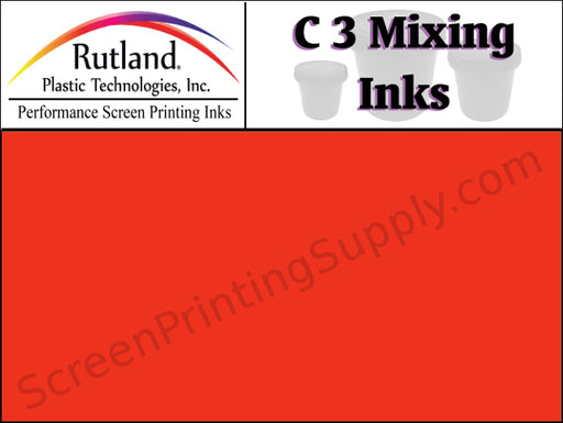 Rutland C3 Mixing Ink - Fluorescent Red | Screen Printing Ink