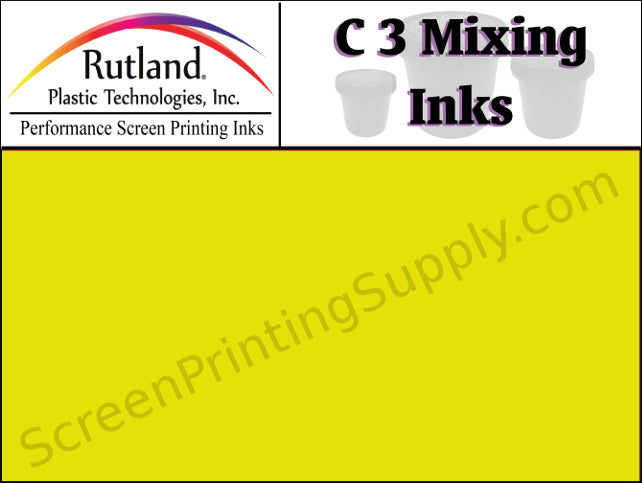Rutland C3 Mixing Ink - Fluorescent Yellow | Screen Printing Ink