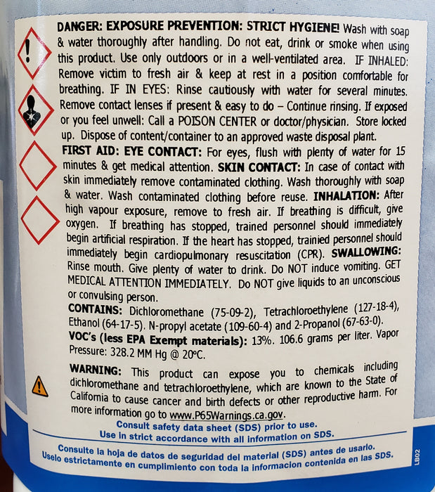 Texsource TexBlend Spot Gun Removal Fluid - product labeling