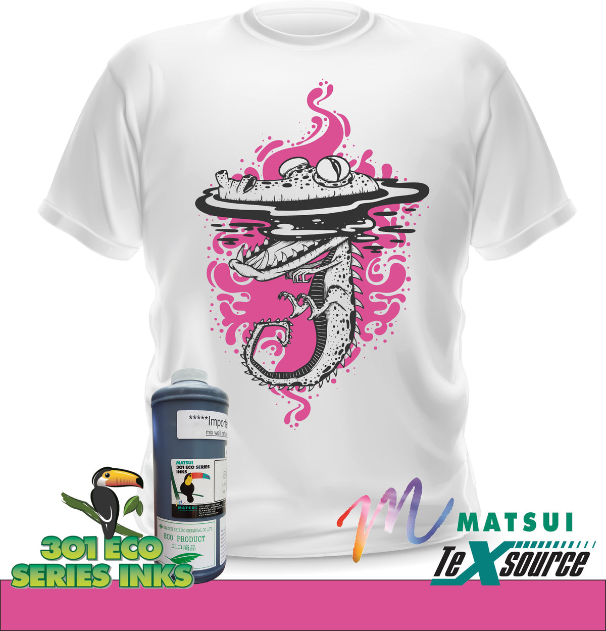 Matsui 301 Water Based Pigment - NEO Pink MB | Texsource — Texsource ...