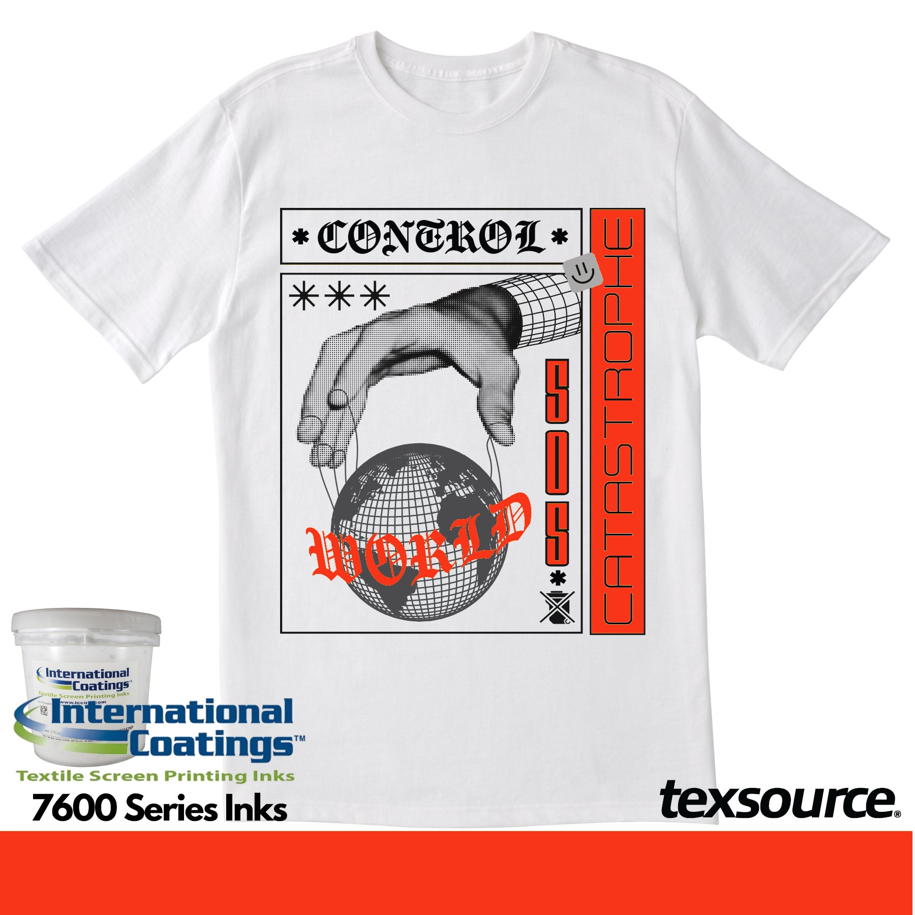 IC 7626 Ink - Bright Orange | Screen Printing Ink | Texsource