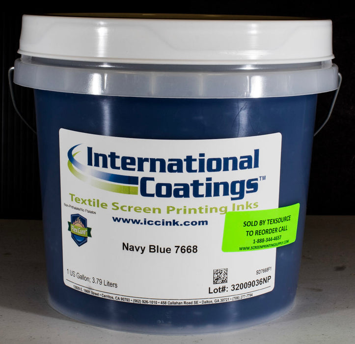 IC 7668 Ink - Navy Blue | Screen Printing Ink | Texsource