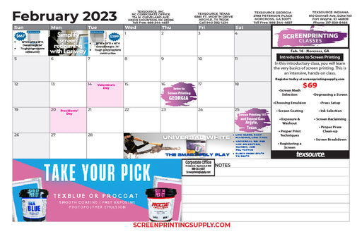 Texsource 2023 Desktop Calendar - Free