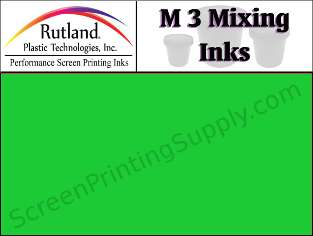Rutland M3 Mixing Ink - Opaque Fluorescent Green | Screen Printing Ink