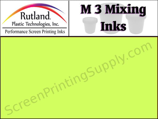 Rutland M3 Mixing Ink - Opaque Fluorescent Lemon | Screen Printing Ink