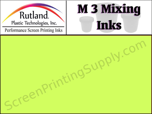 Rutland M3 Mixing Ink - FF Fluorescent Lemon | Screen Printing Ink