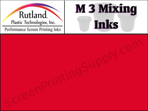 Rutland M3 Mixing Ink - Opaque Fluorescent Red | Screen Printing Ink