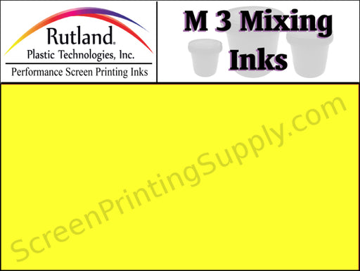 Rutland M3 Mixing Ink - Fluorescent Yellow | Screen Printing Ink