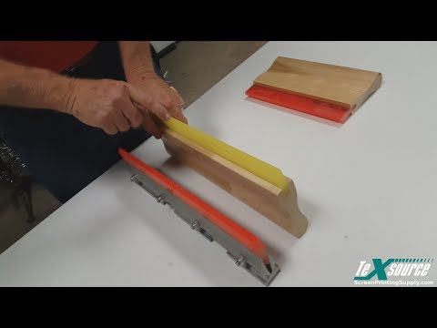 TIANIUSEEN Screen Printing Squeegee Wooden Widened Water Scraper 65  Durometer with Rubber Blade and Lumber Handle 18 inches Long 5.2 inches Wide