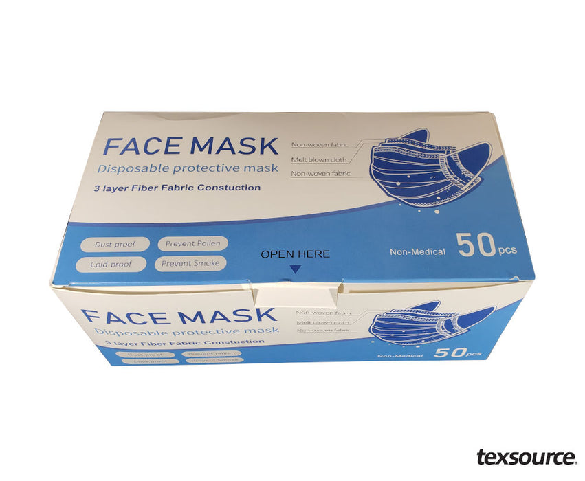Disposable Fask Mask 50-Pack | Screen Printing PPE | Texsource