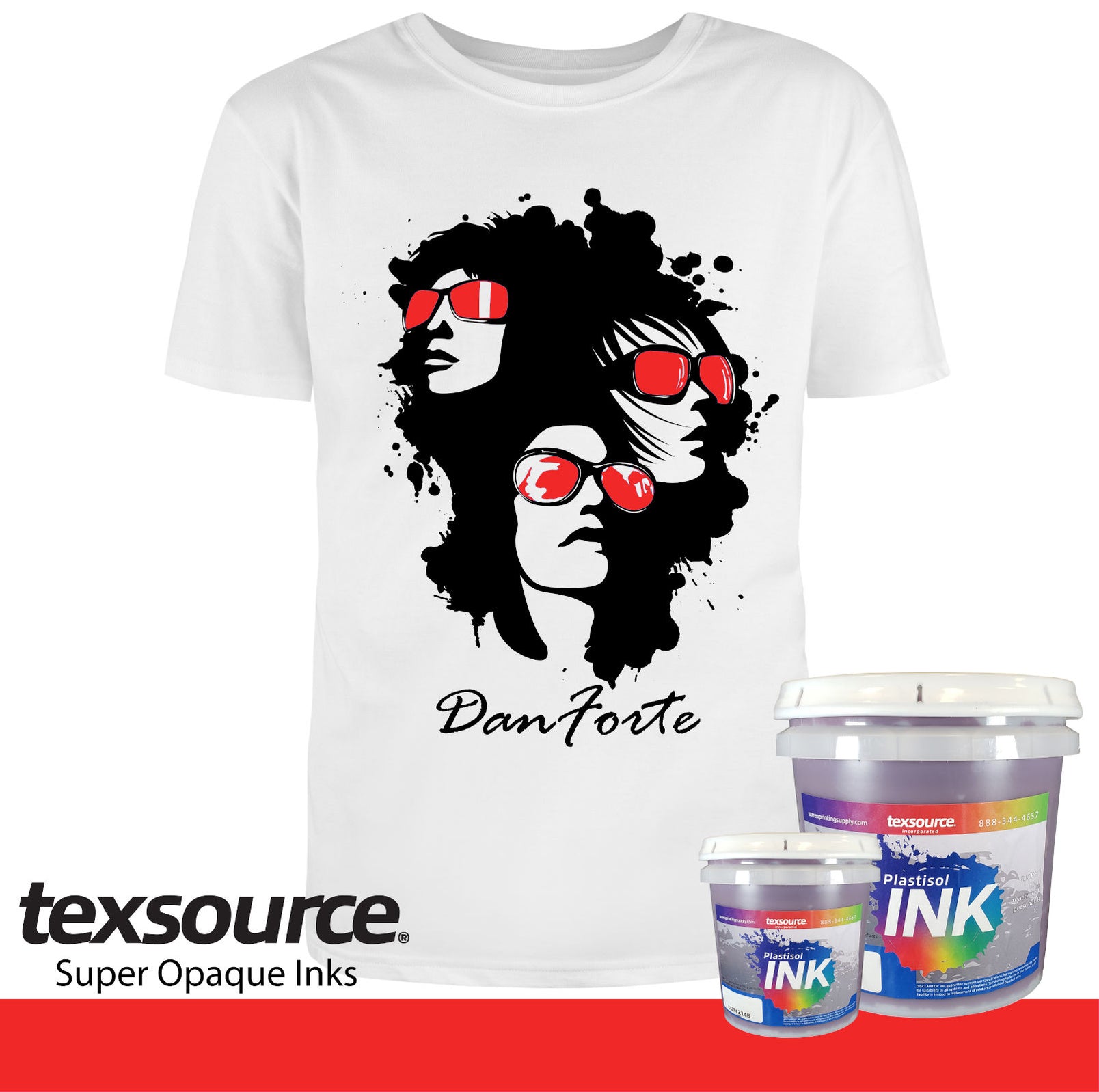 Texsource Super Opaque Inks for Screen Printing | Plastisol Inks ...