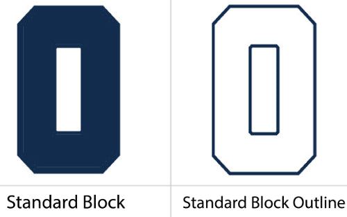 Block Styed Numbers Block Number Outline Stencils