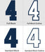 Number Stencil for Athletic Jerseys - "4"
