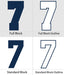 Number Stencil for Athletic Jerseys - "7"