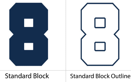Number Stencil for Athletic Jerseys - "8"