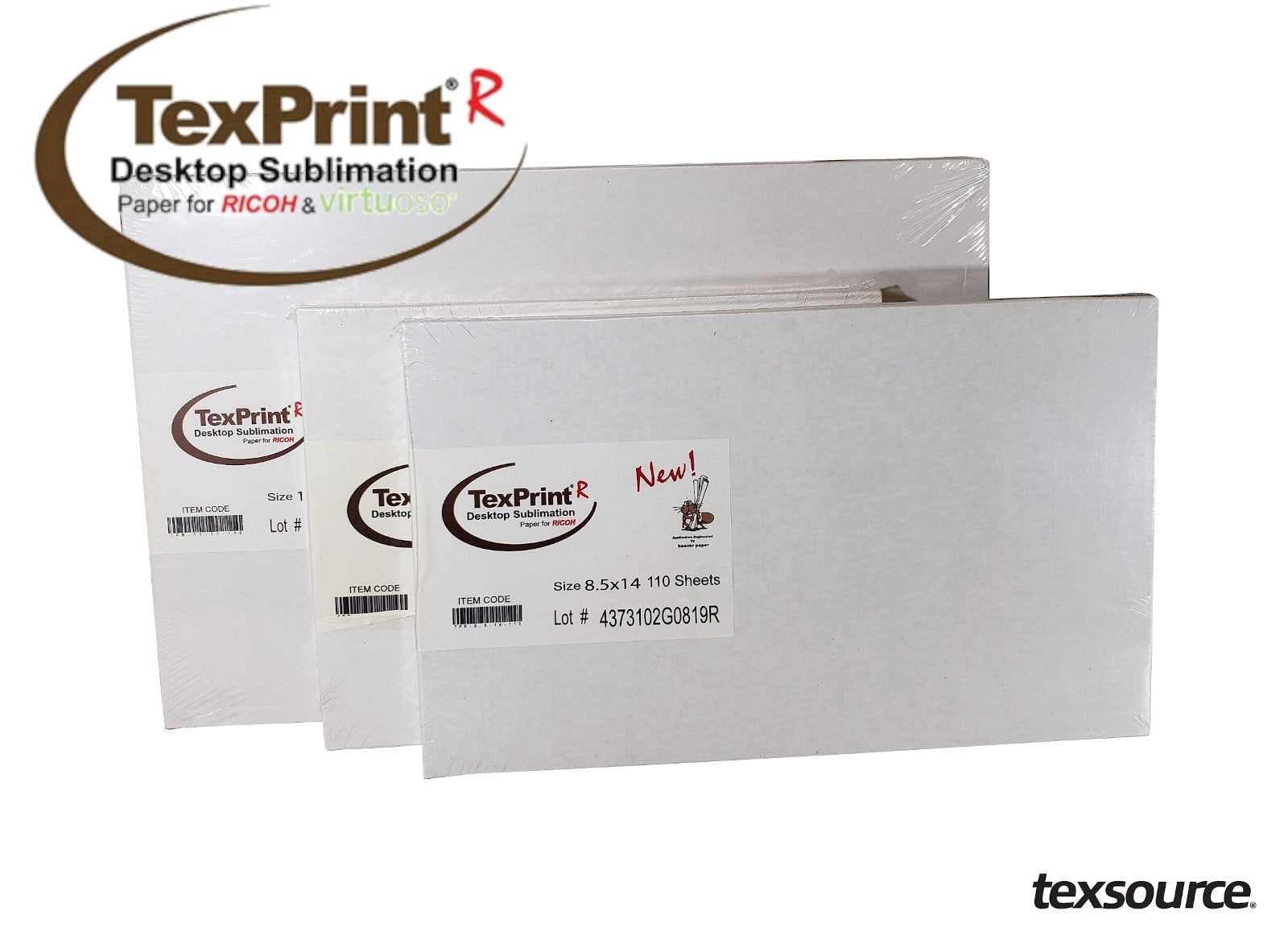 13x19 Beaver TexPrint DT R Heavy Sublimation Heat Transfer Paper For  Ricoh Printers - 110 sheets