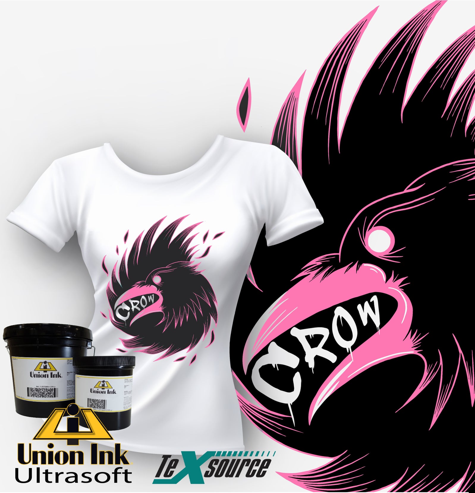 Union Ultrasoft Ink - Fluorescent Aurora Pink | Screen Printing Ink ...